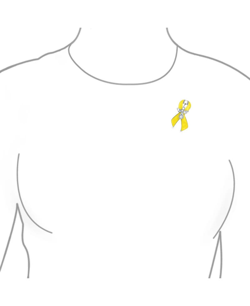 Bling Jewelry Set Of 3 Ribbon Brooch Pin For Awareness Support Peace Cancer Survivor