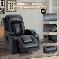 Power Lift Recliner Chair for Elderly Heavy Duty Motion Mechanism with 8-Point Vibration Massage and Lumbar Heating Usb Charging Port