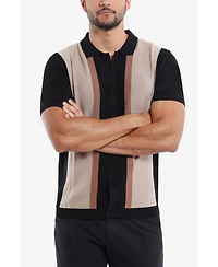 Spring + Mercer Men's Stripe Polo Sweater