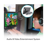 Pyle Dual 10.5'' Car Headrest Cd/Dvd System, Hdmi, Wireless Headphones