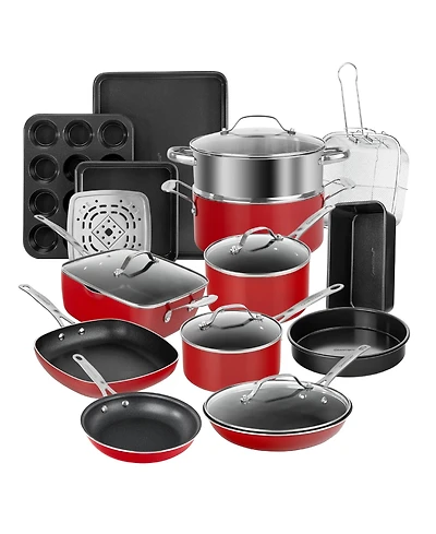 20-Piece Ultra-Durable Non-Stick Diamond Infused Cookware and Bakeware Set
