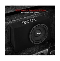 Pyle Slim Subwoofer Box System, 10'' 500W, Truck Audio Enclosure