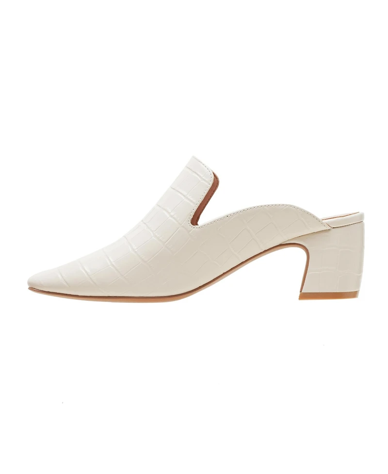 Linea Paolo Giselle | Croco Embossed Leather Mules