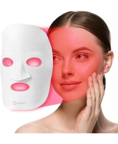 LifePro Led Light Therapy Face Mask - 3-Color Red Light Therapy for Face and Neck - Portable Home Facial Experience