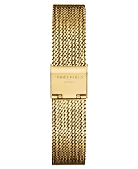 Rosefield Boxy Xs Women's Gold Tone Stainless Steel Mesh Bracelet Watch 24mm