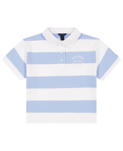 Tommy Hilfiger Big Girls Rugby-Stripe Short-Sleeve Top