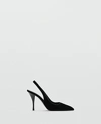 Mango Women's Velvet Heeled Shoes