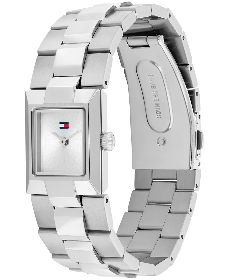 Tommy Hilfiger Women's Quartz Silver Tone Stainless Steel Bracelet Watch, 20.50mm x 25.20mm