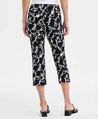 Jm Collection Petite Printed Pull-On Capri Pants, Exclusively at Macy's