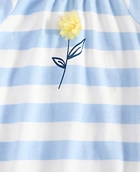 First Impressions Baby Girls Bold Stripe Flower Sunsuit, Exclusively at Macy's