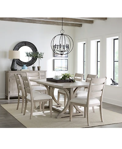 Sadie 7-Pc. Rectangular Dining Set (Table & 6 Ladder Back Chairs), Created for Macy's