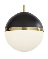 360 Lighting McGraw 10 1/4" Modern Pendant Ceiling Light Fixture Dining Room Over Table Hanging Antique Brass and Black Mini