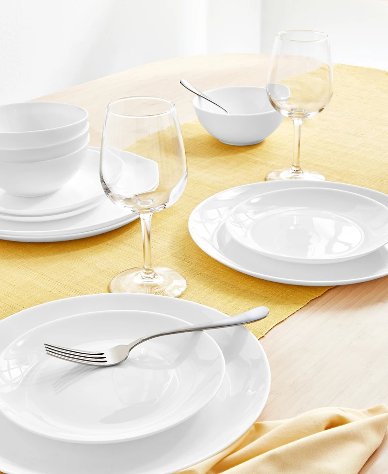 Arch Studio Opal Glass 12 Pc Coupe Dinnerware Set, Service for 4, Exclusively at Macy's