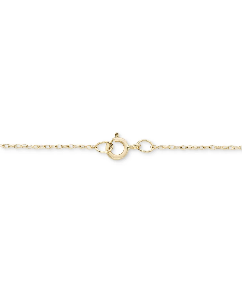 Diamond Heart & Cross 18" Pendant Necklace (1/6 ct. t.w.) in 10k Gold