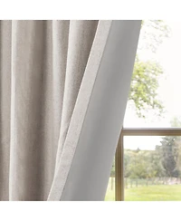 Chenille Blackout Back Tab Curtains Pair