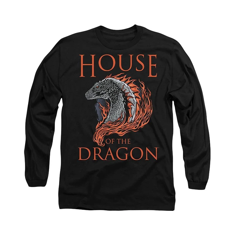 House Of The Dragon Men's Hod Illustration Long Sleeve Adult Tee / T-Shirt