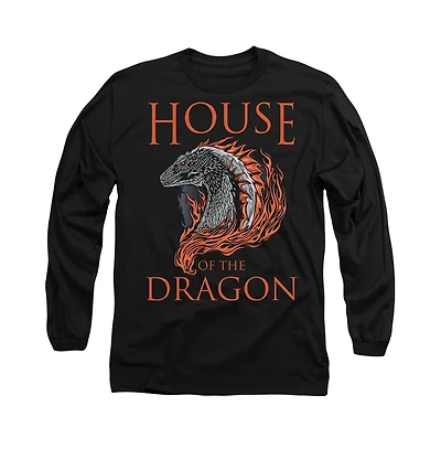House Of The Dragon Men's Hod Illustration Long Sleeve Adult Tee / T-Shirt