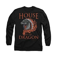 House Of The Dragon Men's Hod Illustration Long Sleeve Adult Tee / T-Shirt
