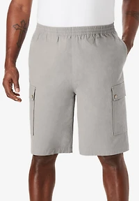 KingSize Big & Tall Full Elastic Waist Gauze Cargo Shorts