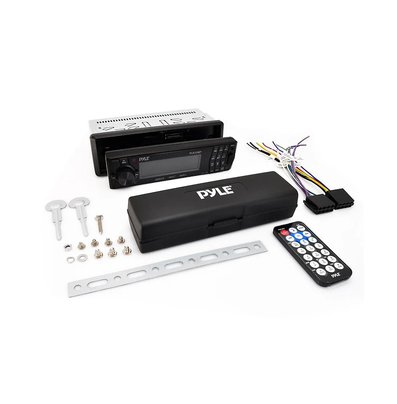 Pyle Single Din Vehicle Receiver Headunit, Detachable Face, Usb, Sd, MP3