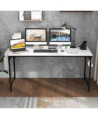 Gouun 60 Inch Computer Desk with Charging Station Storage Bag