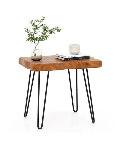 Gouun Rectangular Reclaimed Recycled Indonesia Teak Wood End Table