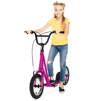 Height Adjustable Kid Kick Scooter with 12 Inch Air Filled Wheel