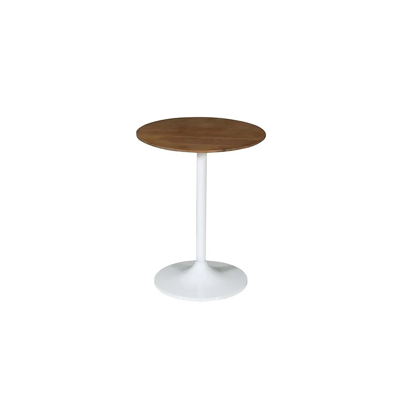 Jofran Remy Solid Wood and Iron Modern Pedestal Accent Tables (Set of 2