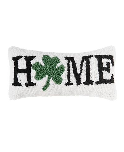 6" x 12" St. Patrick's Day 3 Leaf Clover Shamrock "Home" Small/Petite Accent Throw Pillow