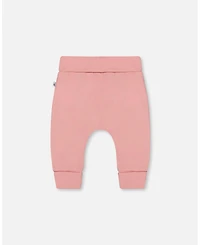 Deux par Deux Baby Girls Cotton Evolutive Pant Soft Pink