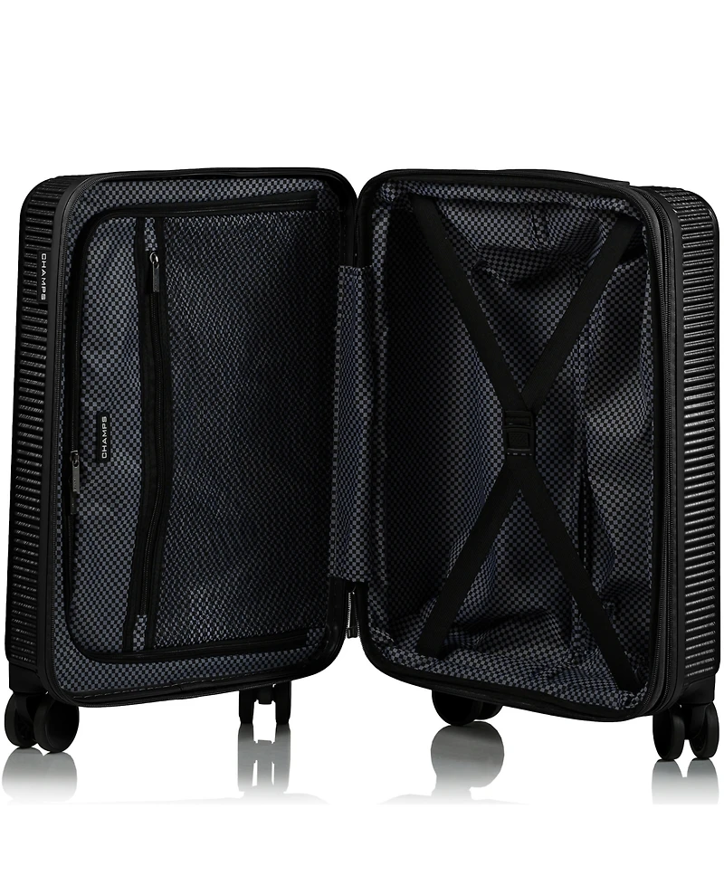 Champs 20" Iconic Ii Collection Hardside Carry-On Luggage