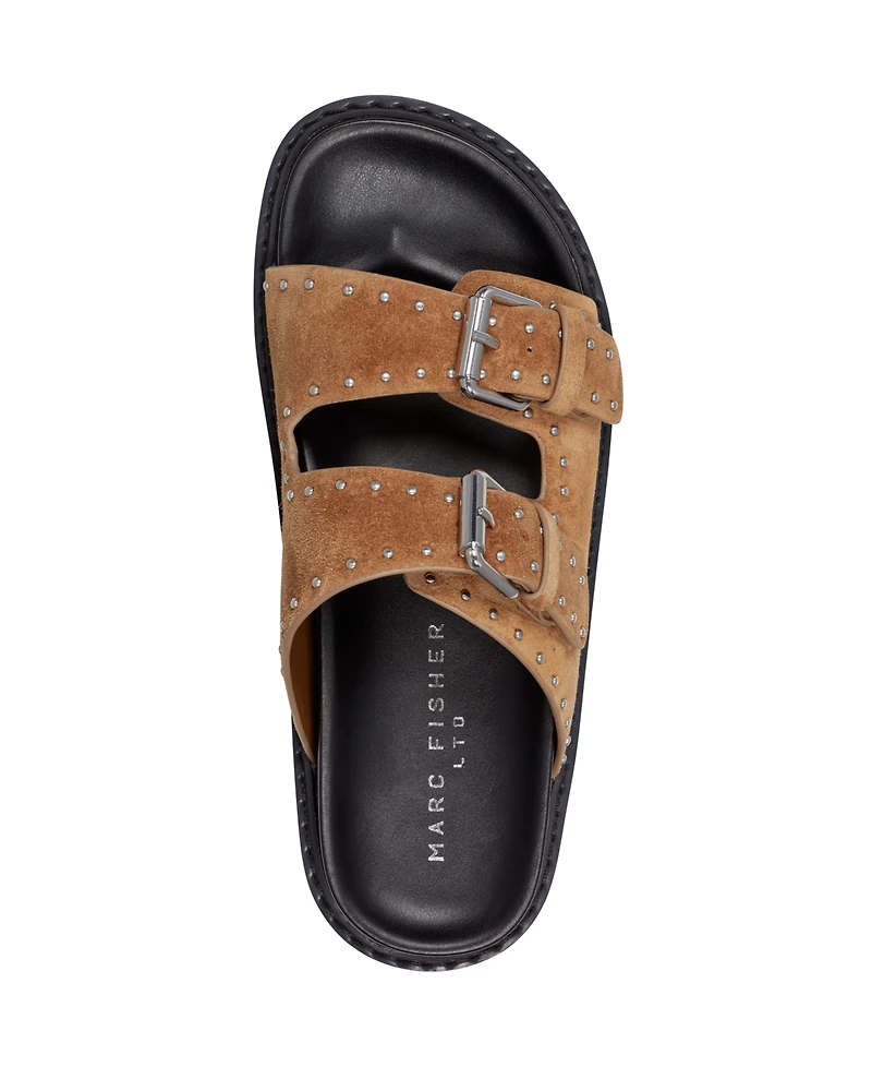 Marc Fisher Ltd Women's Agusta Double Buckle Flatform Sandals