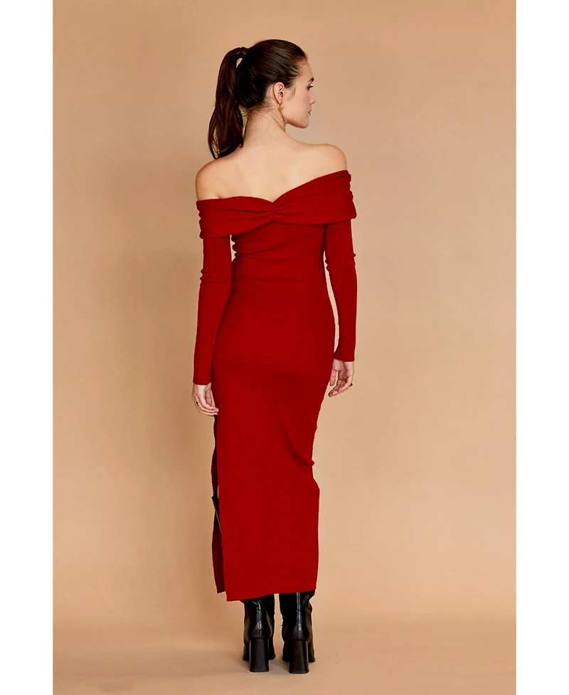 Crescent Women's Ember Off Shoulder Sweater Dress