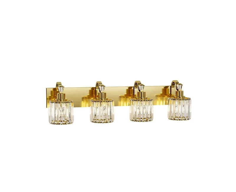 gaomon Modern Crystal Bathroom Vanity Lights Gold Bathroom Light Fixtures Crystal Vanity Shower Lights Over Mirror