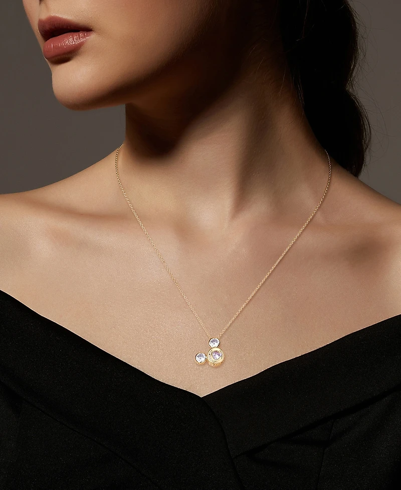 Disney Cubic Zirconia Mickey Mouse Dream Initial Pendant Necklace