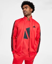 adidas Men's 3 Stripes Tricot Regular Track Top