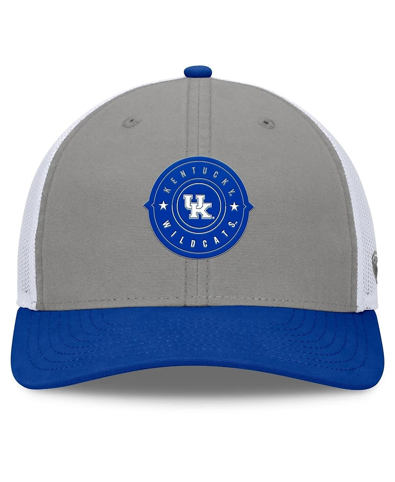 Top of the World Men's Gray/Royal Kentucky Wildcats Rob Trucker Adjustable Hat