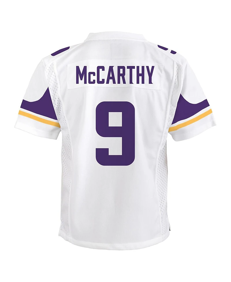 Nike Big Boys and Girls J.j. McCarthy White Minnesota Vikings Game Jersey