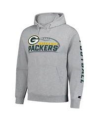 Starter Men's Heather Gray Green Bay Packers Vintage Pullover Hoodie