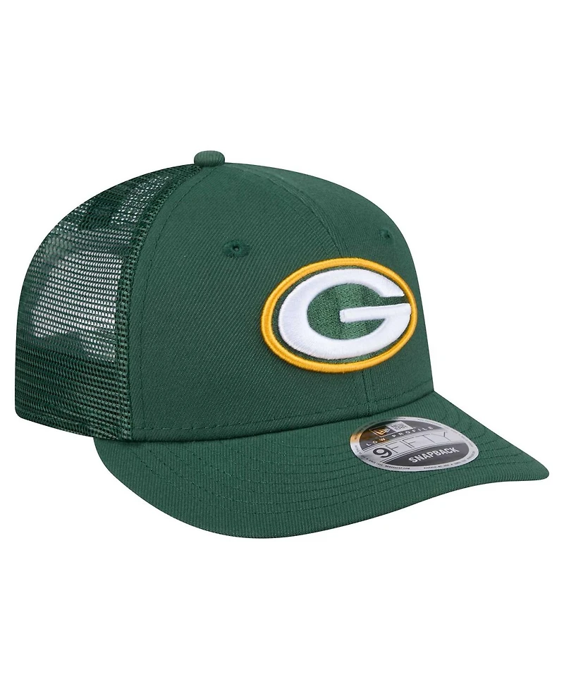 New Era Men's Green Green Bay Packers Low Profile 9FIFTY Snapback Hat