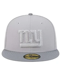 New Era Men's Gray/Graphite York Giants Iron Cloud 59FIFTY Fitted Hat