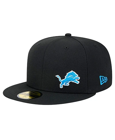 New Era Men's Black Detroit Lions Flawless 59FIFTY Fitted Hat
