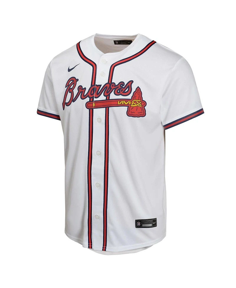 Nike Big Boys and Girls White Atlanta Braves Home Game Jersey