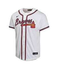 Nike Big Boys and Girls White Atlanta Braves Home Game Jersey