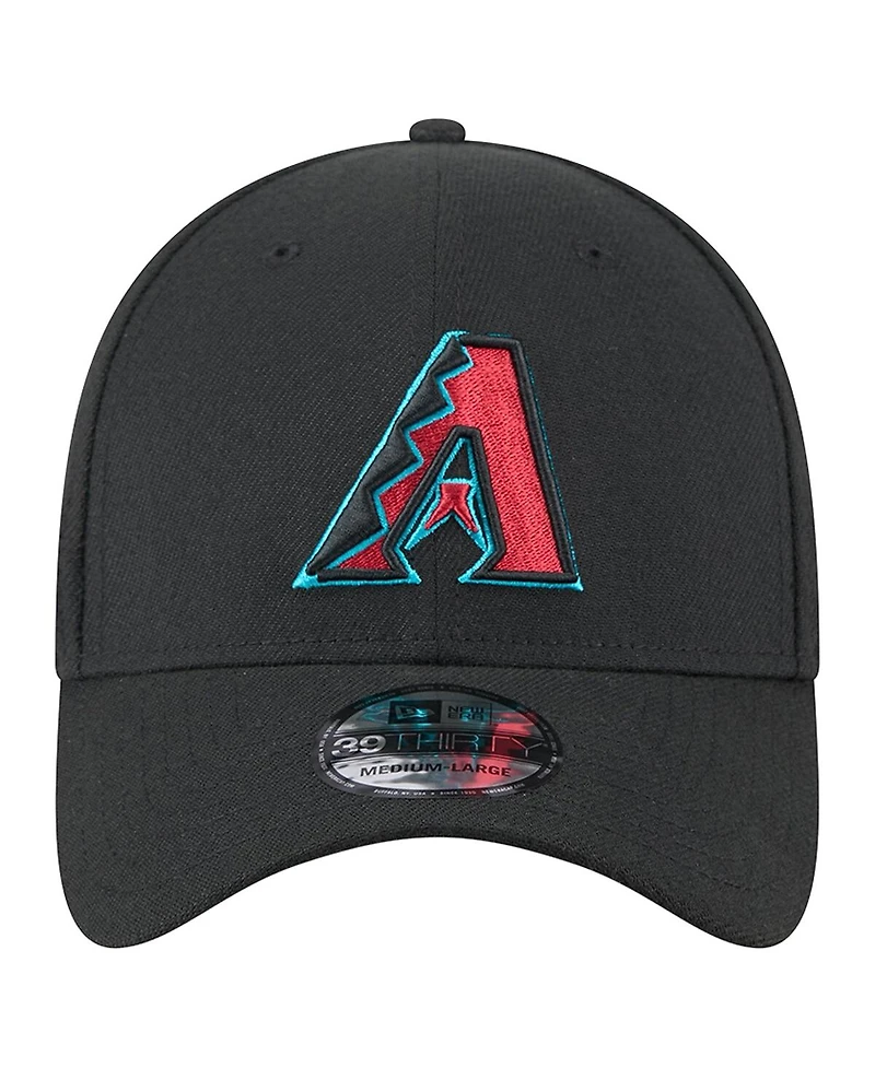 New Era Men's Black Arizona Diamondbacks Logo 39THIRTY Flex Hat