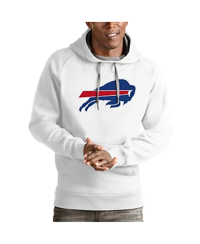 Antigua Men's White Buffalo Bills Victory Pullover Hoodie