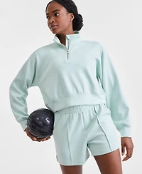 Id Ideology Women's Relaxed Lightweight Quarter-Zip Top, Exclusively at Macy's