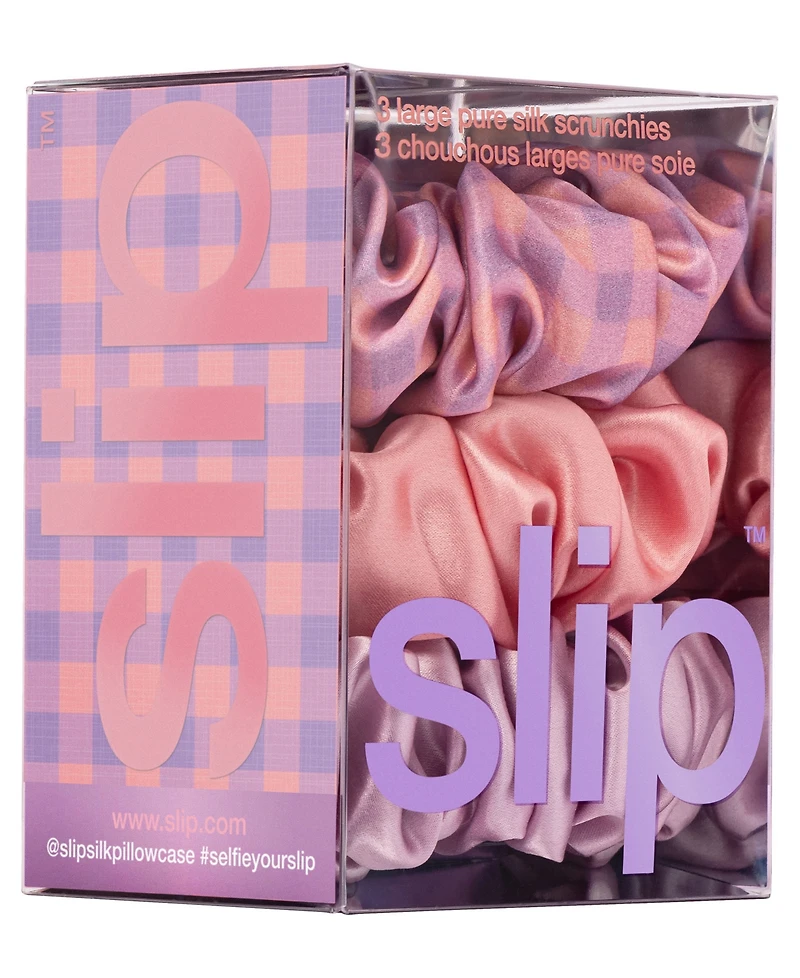 Slip 3-Pc. Pure Silk Large Scrunchies Set