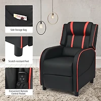 Massage Racing Gaming Single Recliner Chair