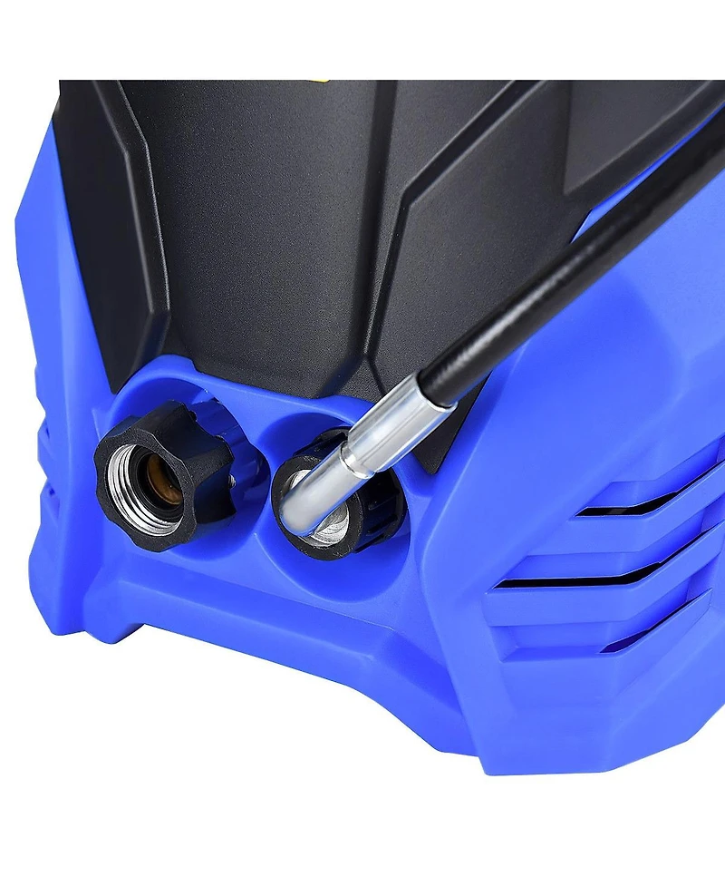 Mecale 3000PSI Electric Pressure Washer, Portable High Power Washer w/ 5 Nozzles, Hose Reel, Soap Bottle, 2 Gpm 2000W (Blue)